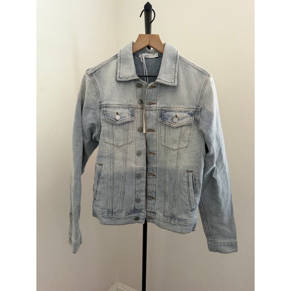 New MNML WESTERN CROSSHATCH TRUCKER DENIM JACKET - Picture 5 of 9